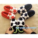 Tirzrro Little Kids Big Boys Warm Slippers with Soft Memory Foam Slip-on Indoor Football Slippers
