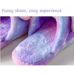 TYONMUJO Kids Unicorn Fuzzy Slippers with Anti-Slip Soles for Boys Girls