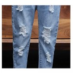 KIDSCOOL SPACE Girls Ripped Holes Damaged Fashion Jeans
