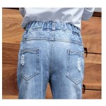 KIDSCOOL SPACE Girls Ripped Holes Damaged Fashion Jeans