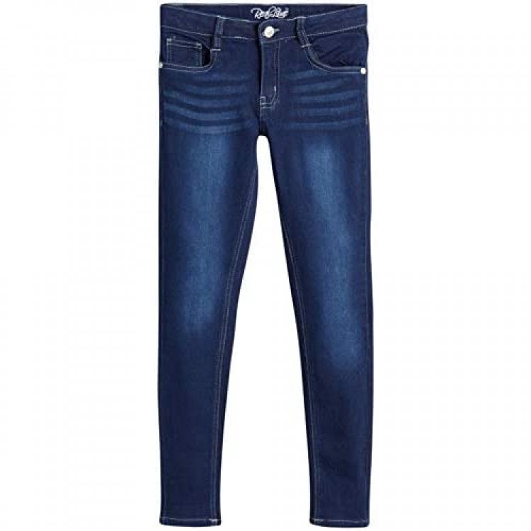 Real Love Girls’ 5 Pocket Vintage Denim Skinny Jeans with Super Stretch Fabric