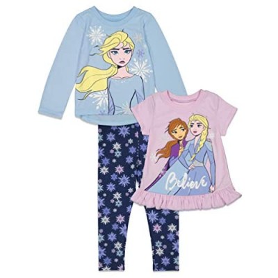 Disney Frozen Queen Elsa Princess Anna Girls Mix N' Match Pant Set