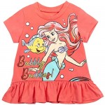 Disney Little Mermaid Ariel Ruffled Shirt & Legging Set with Scrunchy