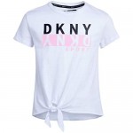 DKNY Girls' Performance Leggings Set - Short Sleeve T-Shirt and Active Capri Yoga Pants