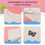 Girl Clothes Big Girl Fashion Outfit Kids Short Sleeve Butterfly Embroidery Top and Elastic Waist Pants Set 6-12Y 2 Pieces