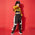 LOLANTA Girls 3 Piece Outfits Cropped Hoodie Tank Top Jogger Pants Set Hip Hop Jazz Street Dance Skateboarding Clothes