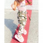 Toddler Girls Clothes Blessed Crop Tops for Girls+ Girls Camouflage Pants with Pockets 2PCS Toddler Summer Outfits