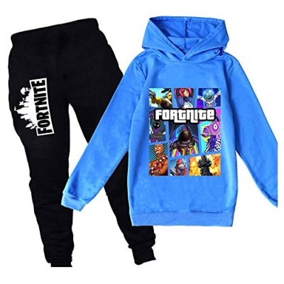 Youth Pullover Hoodie and Sweatpants Suit for Boys Girls Games Graphic 2 Piece Outfit Fashion Sweatshirt Set