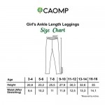 CAOMP Girl's Ankle Length Leggings Certified Organic Cotton Spandex School or Play