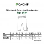 CAOMP Girl's Capri Crop Leggings Organic Cotton Spandex School or Play