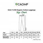 CAOMP Girls'%100 Organic Cotton Leggings for School or Play 3-14Y