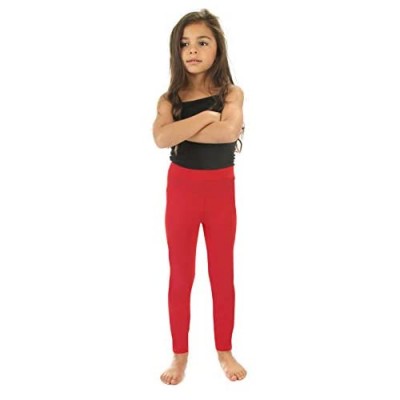 Silky Toes Girls Leggings Basic School Premium Cotton Footless Leggings for Toddler  Little Kid to Teen Girl
