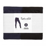 Splendid Girls' Tapered Legs Elastic Waistband Solid Legging (2 Pack)
