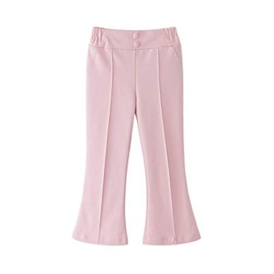 cicie Girls Cotton Flared Pants Pure Color Cropped Pants for 3-8 Years Kids