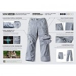 CQR Girls' Hiking Cargo Pants UPF 50+ Quick Dry Convertible Zip Off Pants Outdoor Camping Pants