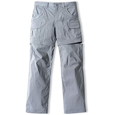 CQR Girls' Hiking Cargo Pants  UPF 50+ Quick Dry Convertible Zip Off Pants  Outdoor Camping Pants