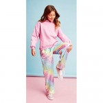 iscream Big Girls Silky Soft Plush Fleece Pants - Pastel Dreams Collection