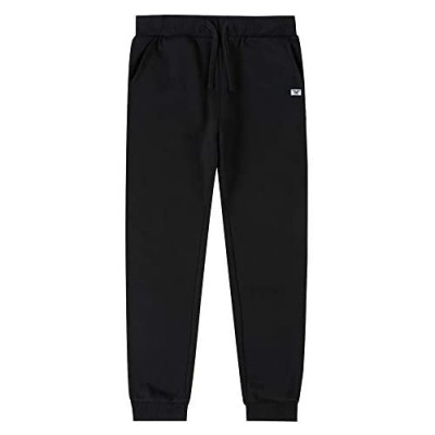 JIAHONG Kids Brushed Fleece Sweatpants Casual Pull on Drawstring Elastic Jogger Pants for Boys and Girls 3-12 Years