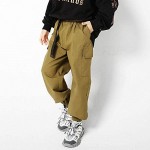 Kids Cotton Jogger Cargo Pants for Boy’s Girls’ Loose Street Hip Hop Dance Costume