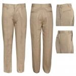 Premium Flat Front Pants for Girls with Adjustable Waist – Khaki Navy Black Grey
