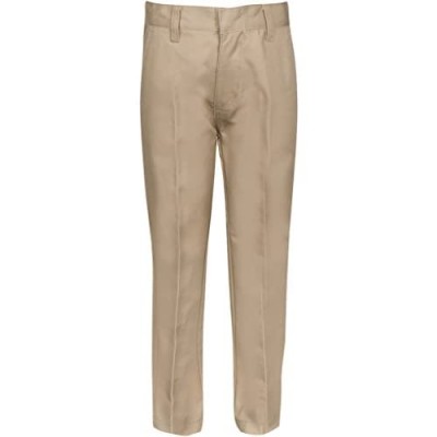Premium Flat Front Pants for Girls with Adjustable Waist – Khaki  Navy  Black  Grey