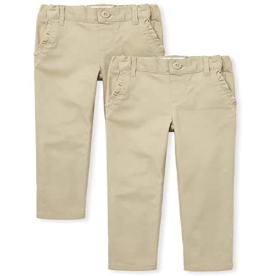 The Children's Place Girls' Toddler Uniform Skinny Chino Pants 2-Pack