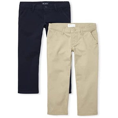 The Children's Place Girls Uniform Bootcut Chino Pants 2-Pack