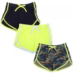 Girls 3 Pack Dolphin Shorts Workout and Fashion Solid and Floral Print