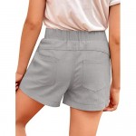 GRAPENT Girls' Summer Elastic Waist Shorts Loose Casual Pockets Shorts 6-13 Years
