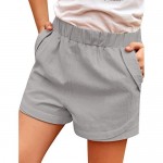 GRAPENT Girls' Summer Elastic Waist Shorts Loose Casual Pockets Shorts 6-13 Years