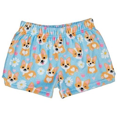 iscream Big Girls Silky Soft Plush Fleece Shorts - Kawaii Besties Collection
