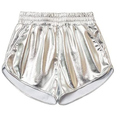 Mirawise Girls Metallic Shorts Shiny Hot Pants Sparkly Dance Outfits Short Pants