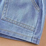Moru Toddler Baby Girls Casual Denim Shorts Summer High Waisted Jeans Short