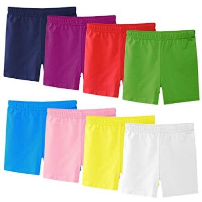 Ruisita 8 Pack Girls Shorts Girls Under Dress Girls Dance and Bike Shorts Breathable and Safety