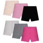 Tenpluszero 6 Pack Dance Shorts Girls Bike Short Breathable and Safety - 6 Colors