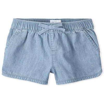 The Children's Place Girls' Denim Pull on Shorts