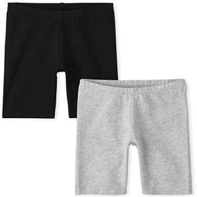 The Children's Place Girls' Solid Bike Shorts  Pack of Two