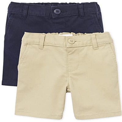 The Children's Place Girls' Toddler Uniform Chino Shorts 2-Pack