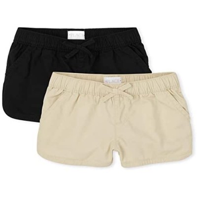 The Children's Place Girls Twill Pull On Shorts 2-Pack