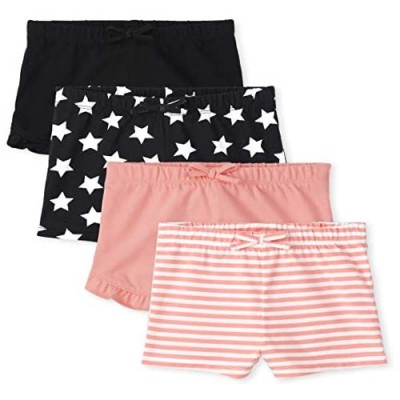 The Children's Place Toddler Girls Star Shorts 4-Pack