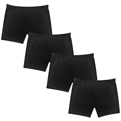 The Popular Store Girl's Cotton Under Dress Shorts - 4 Pack