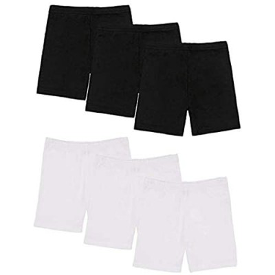Xgood 6 Pack Girls Shorts Dance Short Cotton Under Skirt Safety Short(3 Black+3 White)¡­
