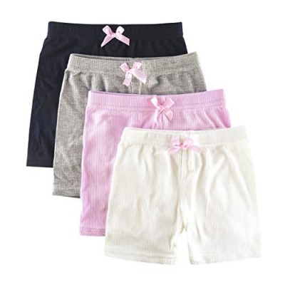 ZukoCert 4 Pack Girls Dance Shorts Breathable and Safety Bike Short for Underdress Sports 3-10T
